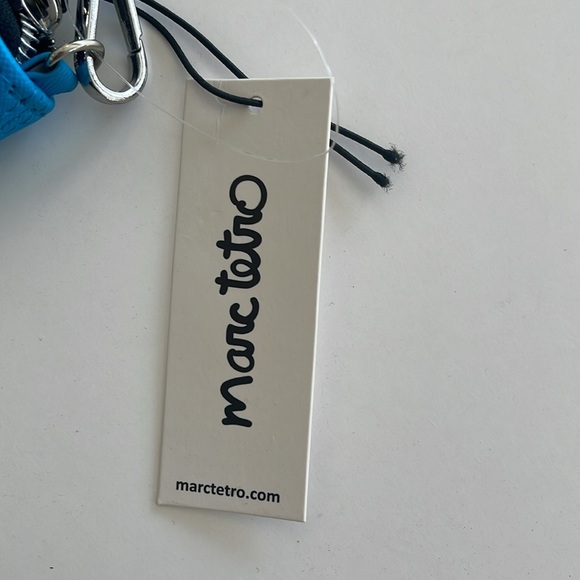 Marc Tetro Schnauzer Blue Synthetic Saffiano Zip Around Wallet/Wristlet NWT - Picture 7 of 7